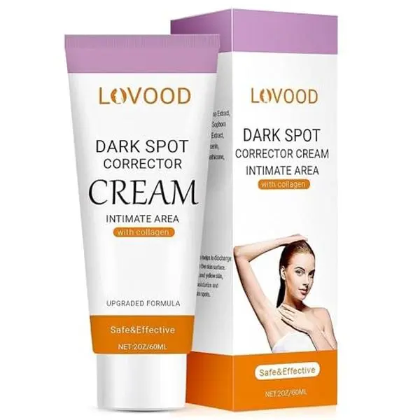 LOVOOD Dark Spot Corrector Brightening Cream for Underarm & Body, 2 Fl Oz | Niacinamide & Collagen, Neck, Knees, Elbows, Private & Intimate Areas, Gentle on Sensitive Skin, Unscented