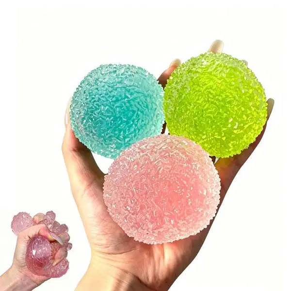 Soft Gel Squishy Stress Balls - Safe Rubber Unisex Sensory Relief Squeeze Toys with Solid Texture, Ideal for Sensory Play, Birthday Party Favors, Cute Packaging Gifts