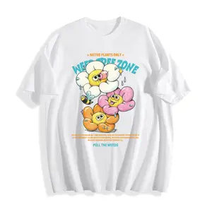 MoodTees Vintage Cartoon Graphic T-Shirt – American Retro Short Sleeve Tee, Cute Cartoon Print Shirt, 100% Cotton, Soft Breathable Fabric, Comfortable Relaxed Fit, Trendy Streetwear, Casual Everyday Wear, Perfect for Layering & Gifts