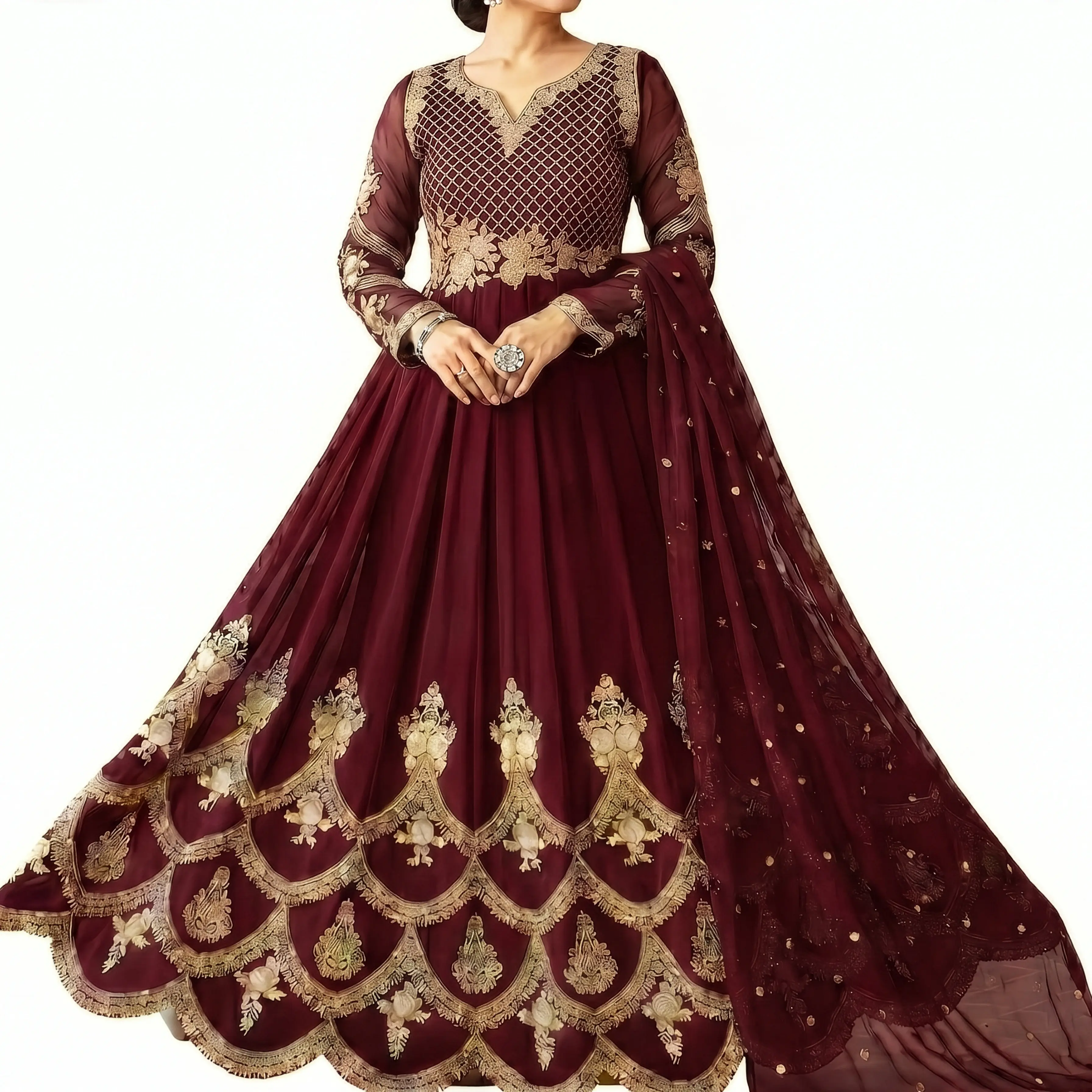 Afghani dress for Women Pakistani clothes for women2026 New Design Eid Costume Womenswear  Embroidered Anarkali casual wear for women