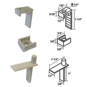 Gordon Glass® Hinge Pin with Hinge Clip and Bushing for Semi-Frameless Swing Shower Door
