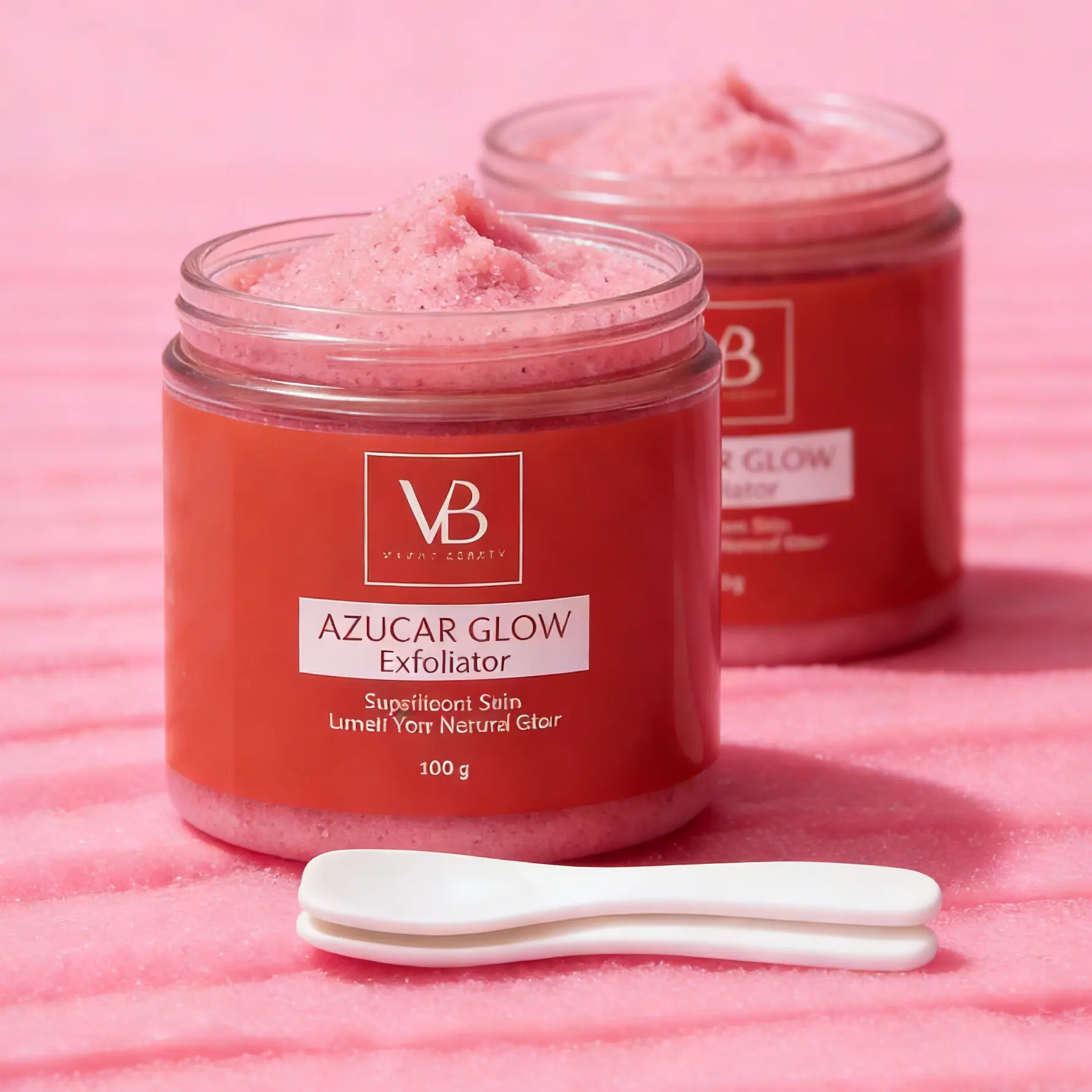 VB BLANQUEACULOS AZUCAR GLOW Exfoliant & Brightening Sugar Scrub Hydrating Exfoliating Facial Cleanser for Smooth Skin 100g Cleansing Daily