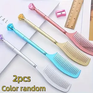 Cute Student Comb Pen Set, High-Quality Water-Based Pens, Fun Office Stationery Gel Pens, Ideal Signature Pen & Gift