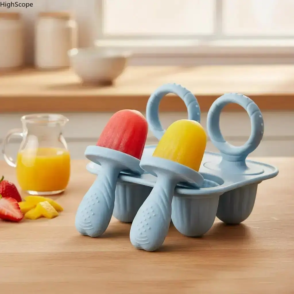 Shaped Silicone Popsicle Mold Set (4-Piece) - Food-Grade, Non-Toxic Ice Treat Maker for Kids, Easy Demold, Reusable Summer Leisure Snack Tool