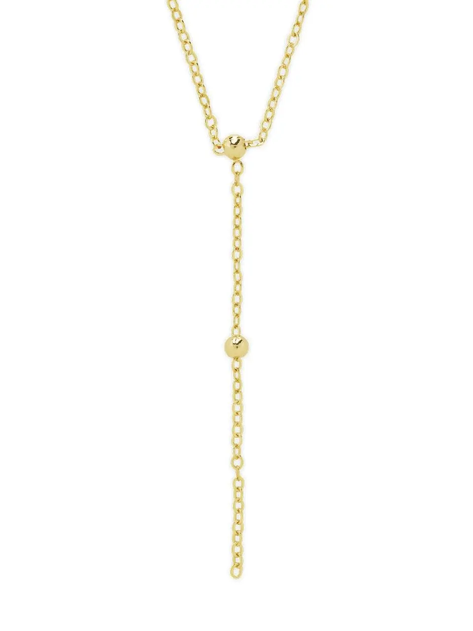 India Dotted Station Lariat Necklace