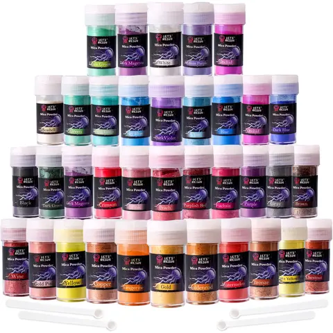 LET'S RESIN 5g Multi-Functional Premium Mica Pigment Powder (36/60-Color) - Premium Art Supplies, Arts Crafts Supplies, Color Matching Tool for Epoxy/UV Resin, Office Stationery Use