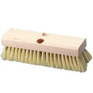 212 MAIN Boardwalk BWK 3210 10 in. Tampico Deck Brush - White, Natural Fiber, Heat Resistant, Medium Stiff, Tapered Hole, for Deck Cleaning