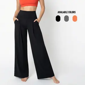 Women's High-Waisted Wide-Leg Baggy Sweatpants with Pockets | Spandex 4-Way Stretch Fabric, Tummy Control & Butt Lifting, Great Draping, Breathable & Stylish | Essential for Daily Commute & Home Leisure