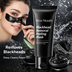 Bamboo Charcoal Peeling Mask 60ml | Deep Pore Cleansing & Gentle Blackhead Removal for Smooth Skin