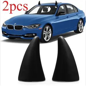 2pcs Car 3D Devil Horns Sticker Car Decals Car Stickers (Easy to Find Car in The Parking Lot) Halloween Car Roof Decor Elasticity Foam Bull Horns (Classic Black)