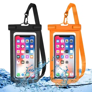 Waterproof Phone Pouch, 2 Counts Clear Waterproof Cell Phone Case with Lanyard for iPhone 15/14/13 Pro Max/Plus and Galaxy S22/S23, Fits Phones up to 7 Inches, Essential Waterproof Dry Bags for for Outdoor Swimming Diving, Boating Accessories