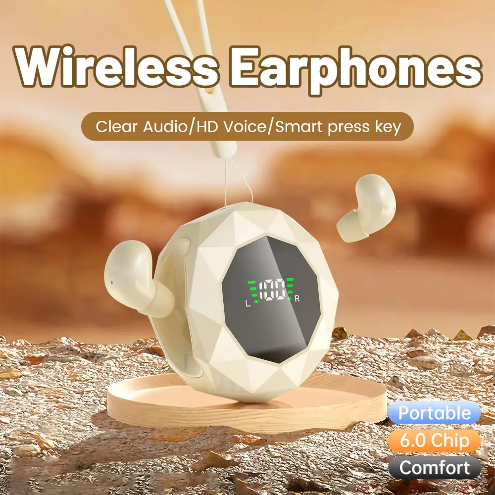In-Ear Earphones New 2026 Ipx5 Waterproof Audio Earbuds Call Noise Reduction Compatible With Smart Devices Gaming & Entertainment Practical & Portable Long Wear