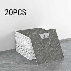 20 pieces of marble peel-and-stick waterproof PVC bathroom wall tiles, suitable for bathroom walls, bedroom, kitchen and living room.