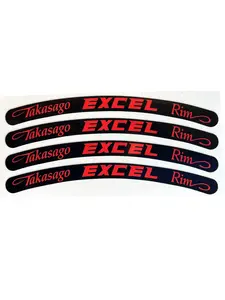 Excel Rim Stickers 4pc Laminated Vinyl | Dirt Bike Rim Decals | USA Made | Chrome & More