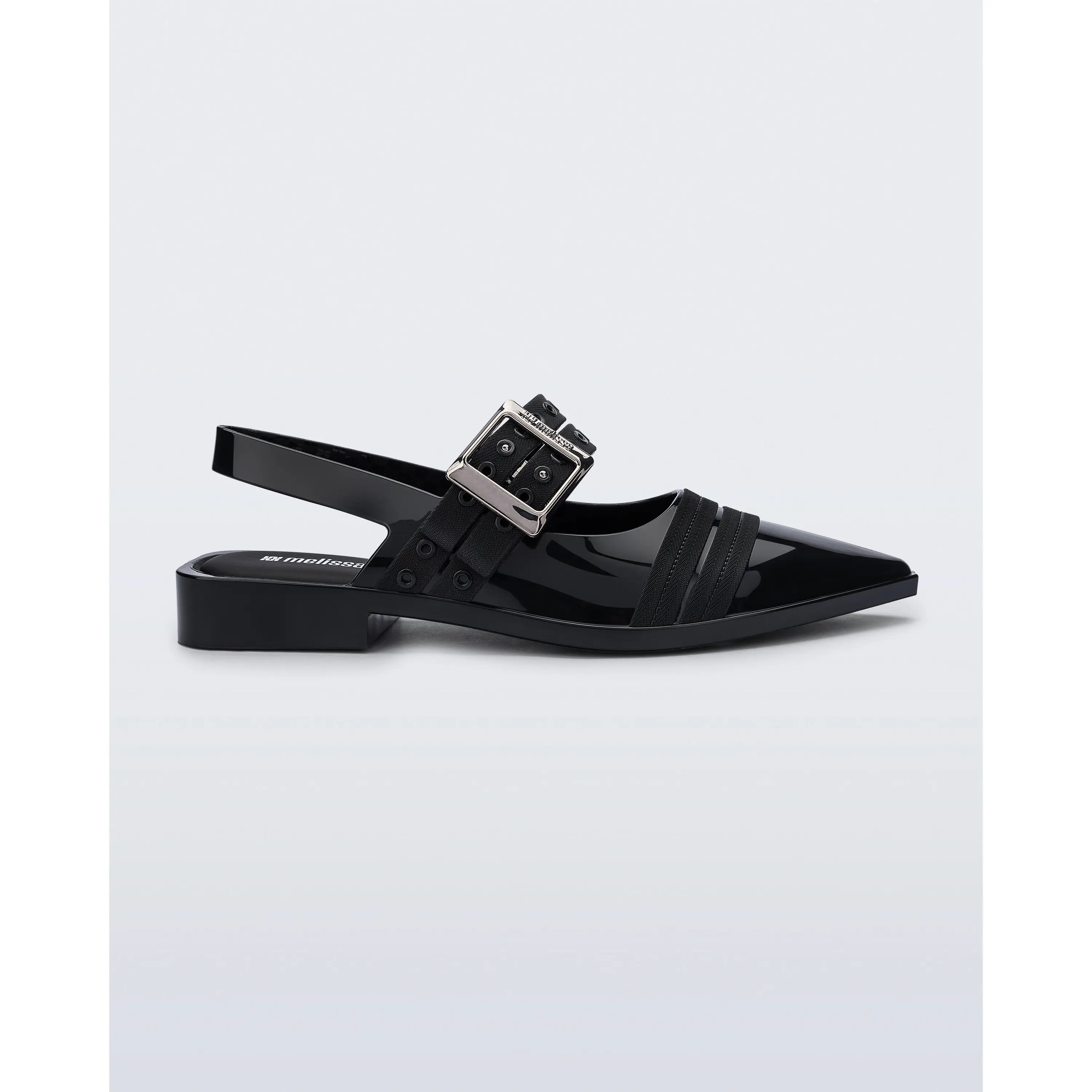 Melissa Ladylike Ballerina Pointed-Toe Flats with Slingback, Low Heels, Dress Days