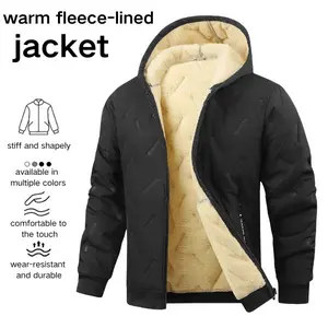 Men's Fleece - Lined Hooded Jacket, Stiff and Shapely, Available in Multiple Colors, Comfortable, Wear - Resistant and Durable