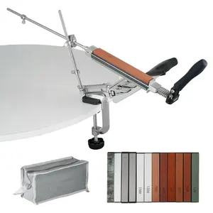 【Father's Day】VEVOR Knife Sharpener Kit,  , 360° Rotation Flip Fixed Angle Knife Sharpening System with 12 Whetstones 120-10000 Grit, Professional Kitchen Chef Knife Sharpening Kit for All Knives and Scissors