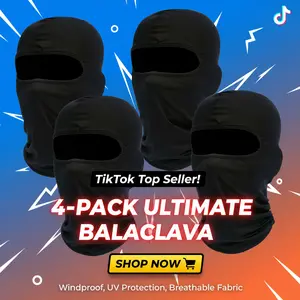 4 Pack Balaclava Ski Masks  Full Face Cover Hood for Men & Women | Breathable Outdoor Face Protection