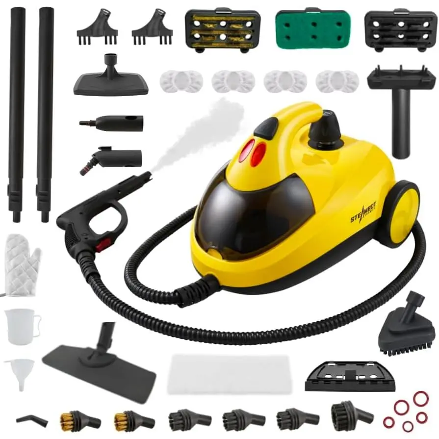 34-in-1 Steam Cleaner mop for  & , 2L Water , 4.3ft Hose, Deep Steam Cleaning for Floors, Tiles, Grout, Windows, Kitchen, Living Room  Multi-Surface Steamer