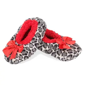 Memoi Spotted Leopard Girls Slippers