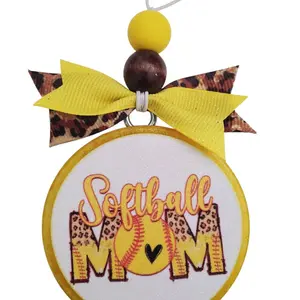 Car Freshie  - Handmade Car Air Freshener with Softball text, Personalization Options Available