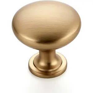 25 Pack Champagne Bronze 1-1/6 Inch Solid Zinc Cabinet Knobs Kitchen Cabinet Pulls Drawer Knobs for Furniture