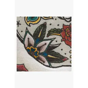 Sample Swatch - Sugar Skull Flatwoven Rug