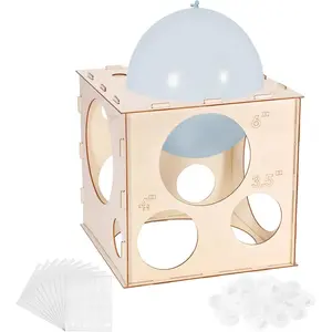 14 Holes Collapsible Balloon Sizer, 1-10 Inch Balloon Sizer Tool, Balloon Size with Balloon Glue Points and Rubber Rings for Party, Balloon Columns, Balloon Decoration and Celebrations