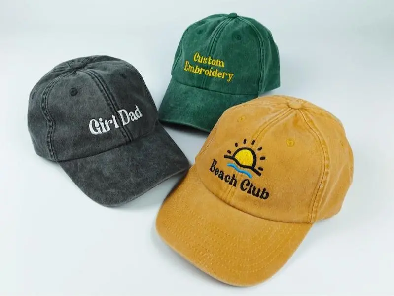 Custom Embroidery Baseball Hat | Personalized Text Cap | Gift For Couples
