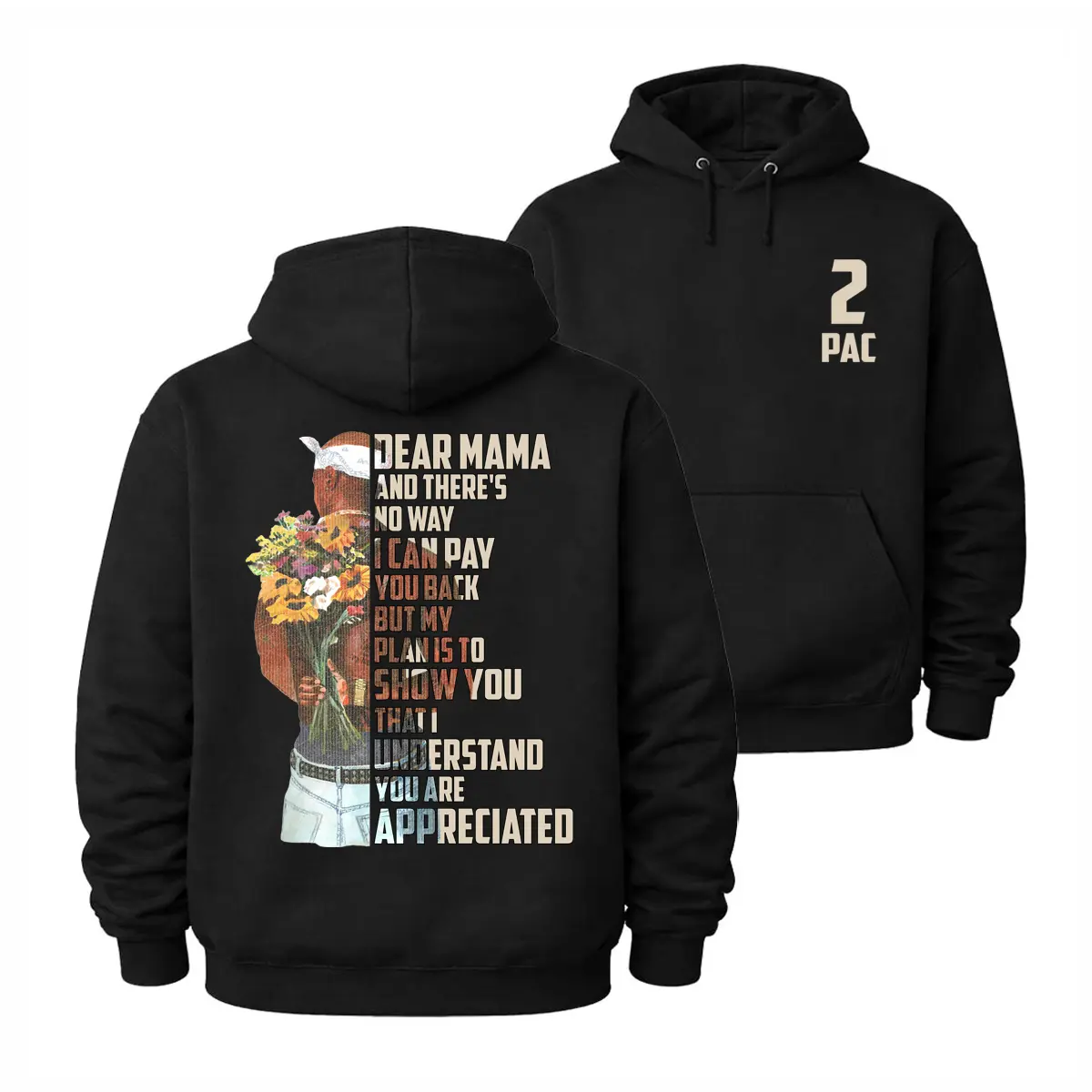 Dear Mama Hoodie, 2Pac Rapper T-Shirt, Hip Hop Vintage 90s Graphic Tee, Unisex Sweatshirt, Rap Music Fan Gift