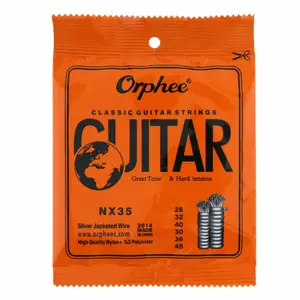 Orphee NX35 Nylon Classical Guitar Strings, 1/5/10 Packs Optional, 0.71-1.14, Core Wire Hard Tension, for Music Lovers Friends Gift