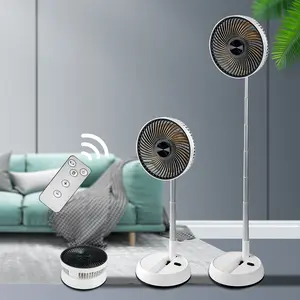 Portable Foldable USB Rechargeable Multifunctional Cooling Fan with 3 Speed Settings, Adjustable Height and Remote Control, Ideal for Office Home and Camping