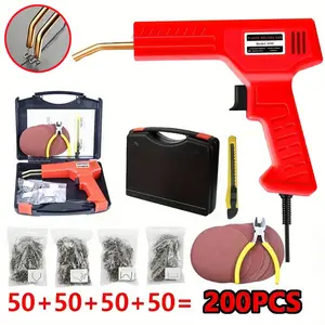 Plastic Welder Kit | 200pcs Mixed Welding Nails,   Compact & Portable Design ,Durable Construction,Portable  Welding Machine with Black Storage Box for Car Bumper, Dashboard Plastic Crack Repair