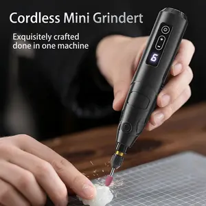 Mini Electric Grinder, Cordless Rotating Tool, Power Tool, USB Charging, 6 Speed Adjustable, Digital Display, Multi-Purpose for DIY Enthusiasts