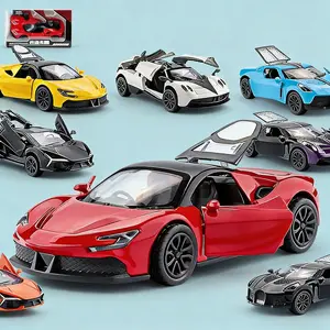 Realistic Alloy Sports Car Model Toy, Zinc Alloy Body, Durable and Shockproof, Perfect for Collection or Kids' Gift