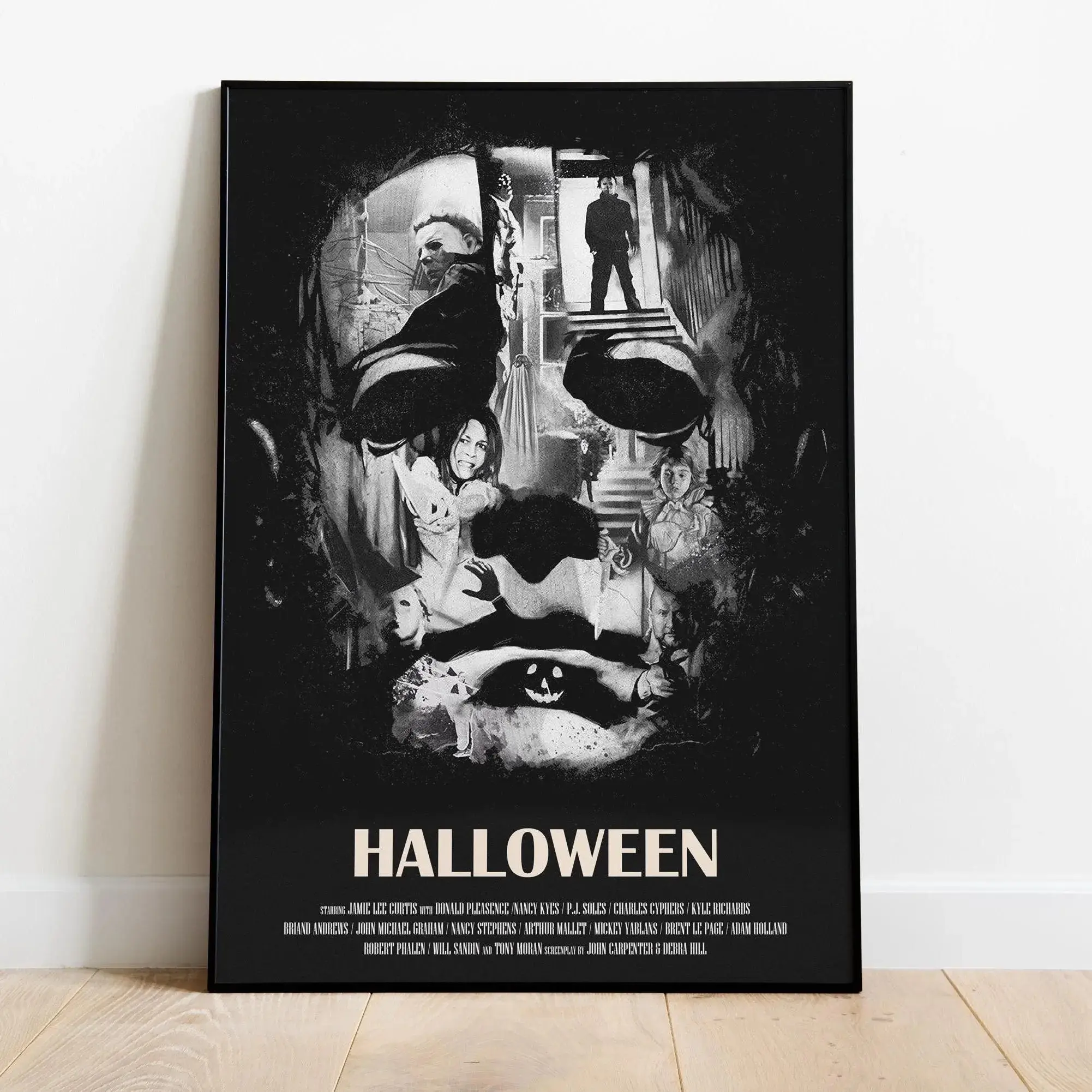 Halloween Movie Poster Frameless Wall Art Print Michael Myers Wall Art Horror Movie Poster