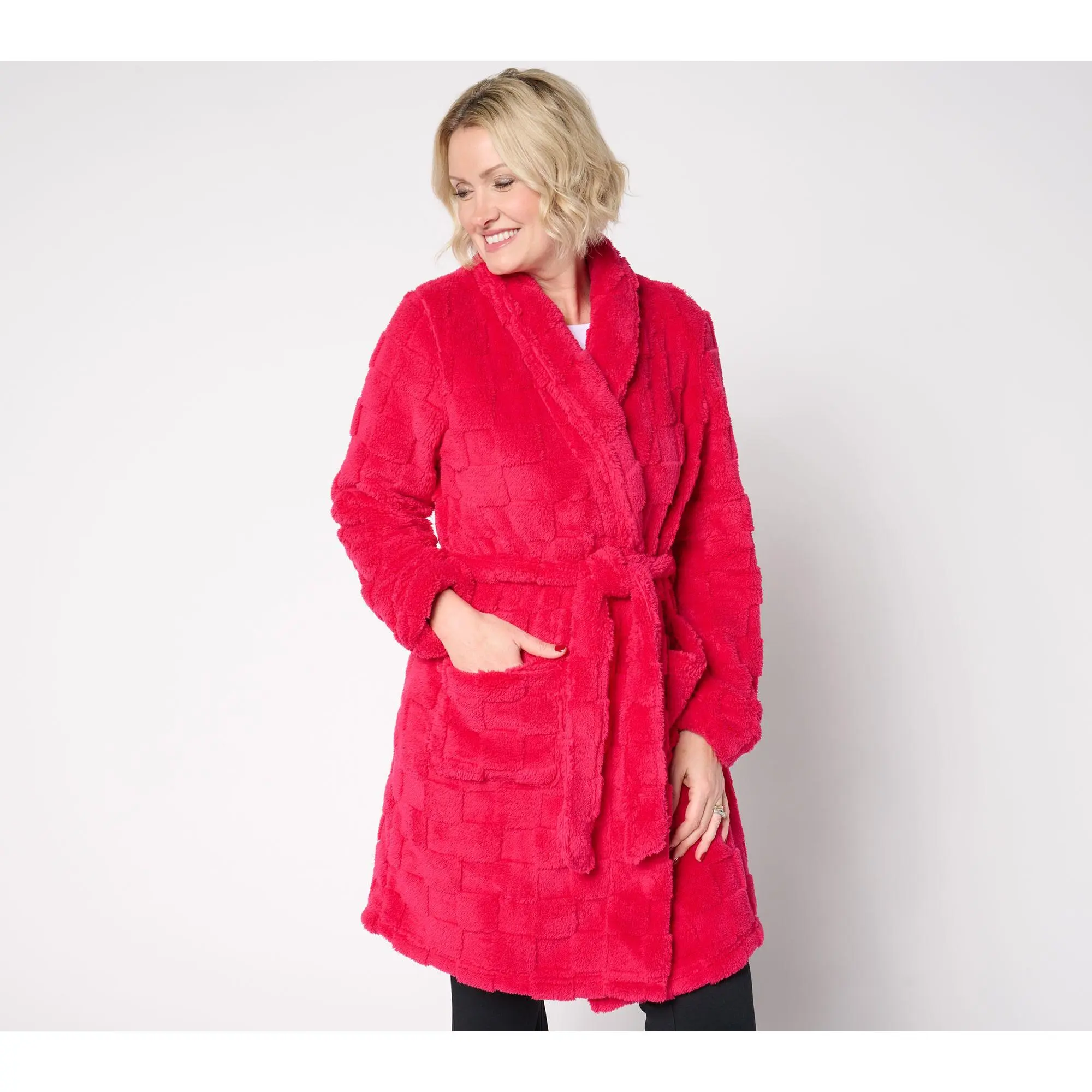 MUK LUKS Checkerboard Plush Robe