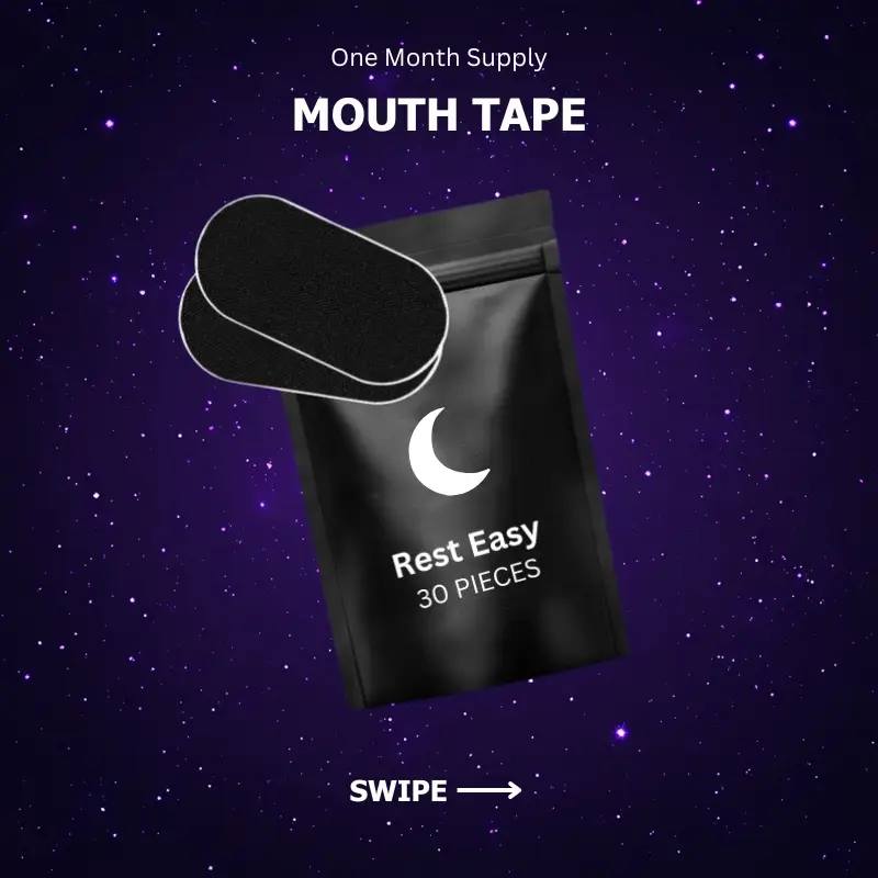 Mouth Tape (30 Pack) For Better Sleep Black Soft Grade Fabric, Strong Hypoallergenic Adhesive, sports accessories, One Month 2Supply,