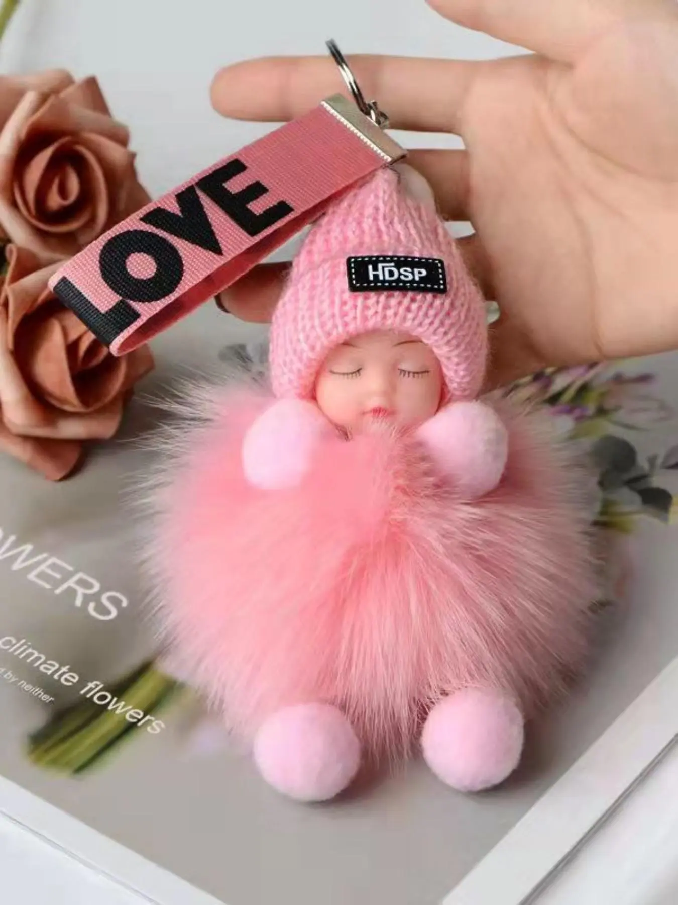 Cute Cartoon Plush Doll Design Keychain, Cute Soft Keychain, Fashionable Keychain for Women & Men, Trendy Versatile & Exquisite Keychain for Birthday Gift, Fuzzy Keychain, Cute Keychain Accessory, Stylish Keychain, Keychains Cute
