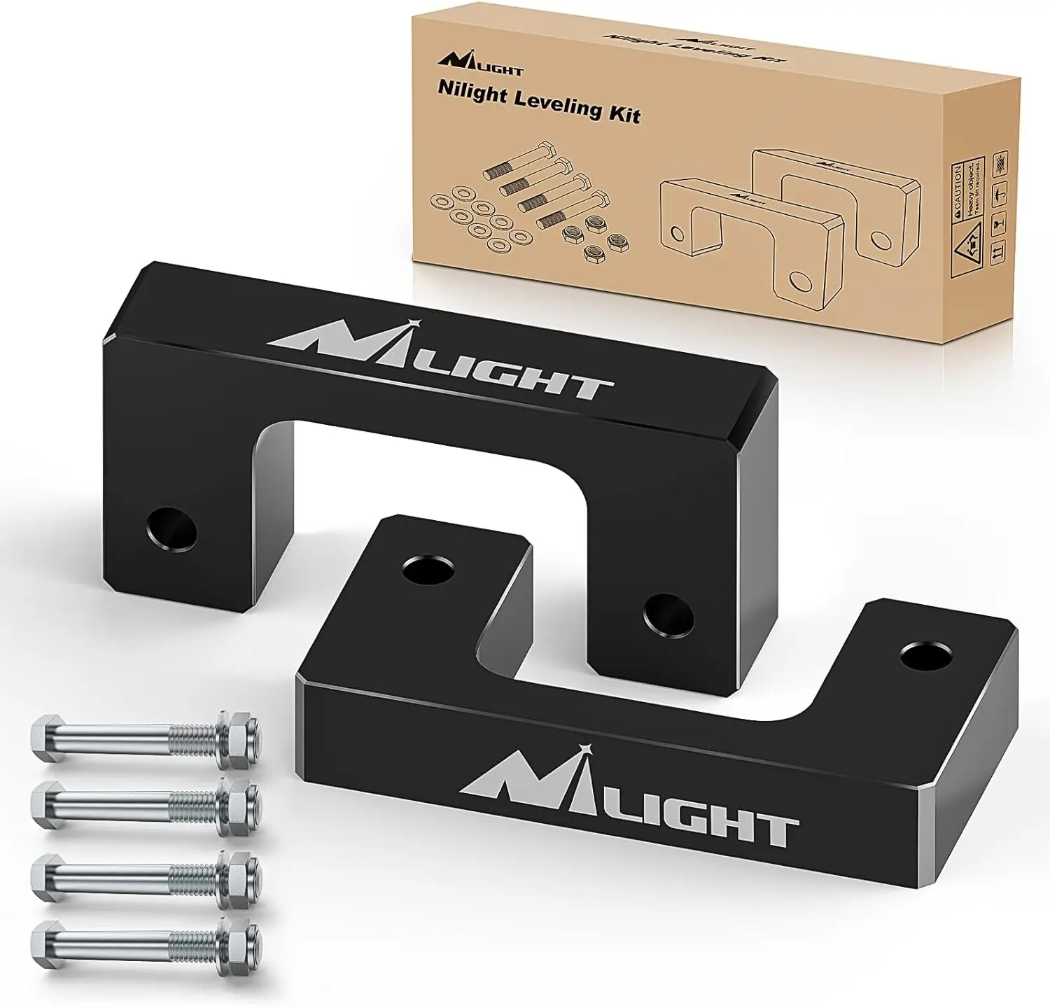 Nilight 1.5in Front Lift Leveling Kit Set - 6061 Aluminum Alloy Chevy Truck Accessory for Chevy Avalanche, 2007-2020 Tahoe 4WD, Silverado 1500, Suburban, GMC Sierra, 2007-2023 Yukon XL1500 Automotive Exterior Accessory