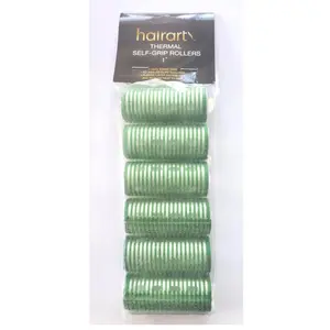HairArt Mini Green 1" Thermal Self-Gripping Curler Rollers Set - Aluminium Construction Haircare Styling Tool for Even Heat Distribution, Longer-Lasting Curls, Curly Hair Set