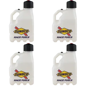 Sunoco - 3 Gallon Utility Jugs (4 Pack) Red / Clear / Blue