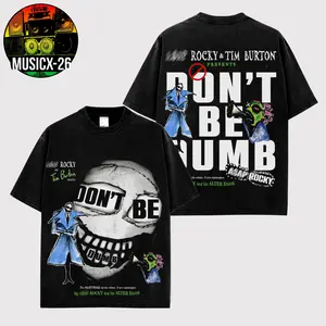 Rocky - Don't Be Dumb Merch For Asap Mob Fans High-quality Cotton T-Shirt, Rakim Mayers Fan Shirt Hip-Hop Shirt, Don't Be Dumb Tour Merch, Gift For Flacko Rap Fan Graphic Tee