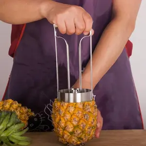 1pc Pineapple Peeler Cutter Ananas Meat Extractor Corer Remover Machine Stainless Steel Home Kitchen Knife Slicer Fruit Tools