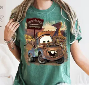 Comfort Colors Vintage Cars Tow Mater Comfort Colors Shirt, Cars Movie Distressed Poster Shirt, Magic Kingdom Tee, Birthday Gift Shirt
