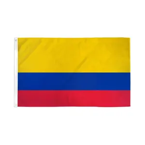 Colombia National Flag, 2x3ft Polyester Dye Sublimation Print Banners for Home, Festive & Party Supplies, Wall Decor Banner, Yard Sign Banner