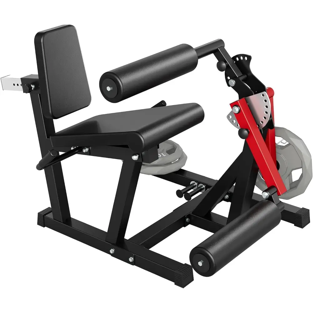 4-in-1 Leg Extension & Curl Machine with Adjustable Bench, Home Training Equipment for Lower Body Workouts, 700 lbs Capacity, 14-Leg Pad Positions, 3-Seat Adjustments, Band Pegs & High-Density Foam Padding, Leg Press Machine
