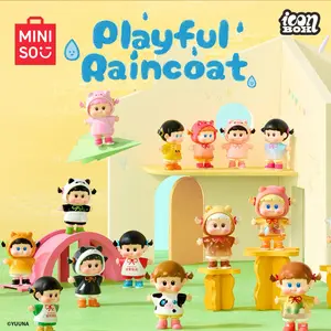 MINISO YUUNA Childhood Raincoat Series Iconbox Blind Box Figure Cute Collectible Toy Desk Decor Gift#Summervibes
