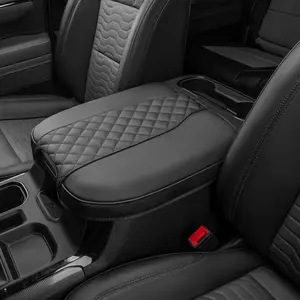 Center Console Cover for Chevy Silverado & GMC Sierra 2019-2025, Yukon & Tahoe & Suburban 2021-2025, Floor Console Bucket Seat Only, Middle Console Cover Interior Accessories, Anti-Scratch, Black