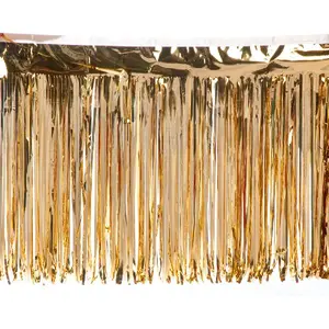 Anderson's Metallic Copper Fringe, 15" x 10' Shiny Decorative Trim for Floats, Parties, Tables, Ceilings, Doorways, Backdrops, and Event Décor